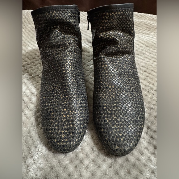 Arche Ninote ankle boot 39 (8) shoes Baryky bootie neutral gray embossed leather - Picture 3 of 8